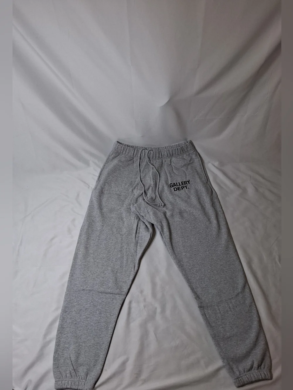 Gallery Dept Gray With Black Logo Jogger Sweatpants